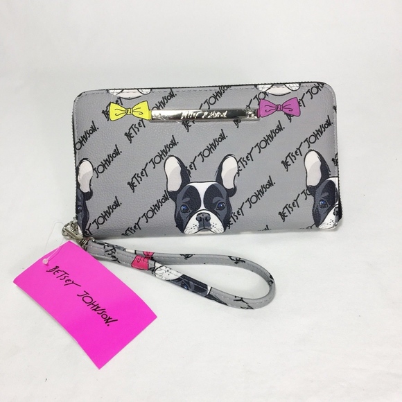 Betsey Johnson Handbags - Betsey Johnson French dog Zip Around Wallet